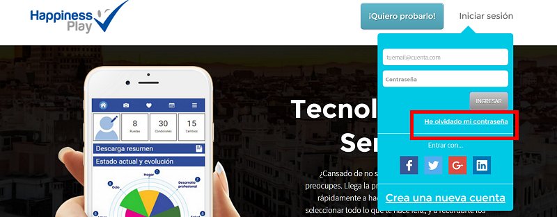 Recuperar Contraseña Tecnología Felicidad